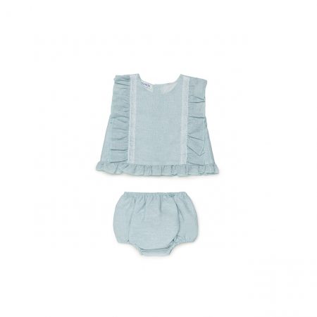 CONJUNTO BRAGA TELA LINO PUNTILLAS