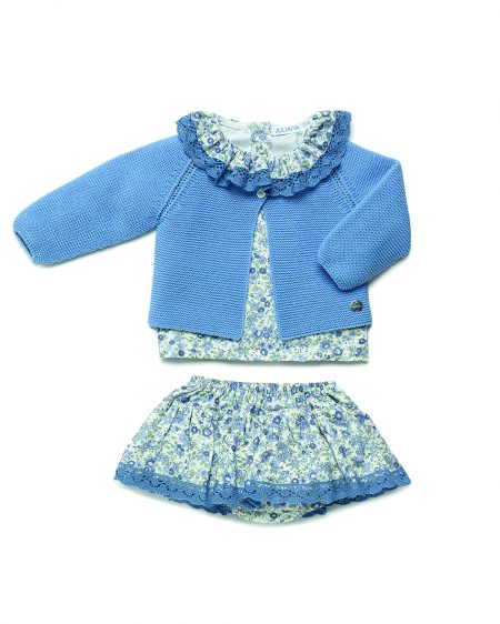 CONJUNTO CHAQUETA NIÑA FLORES. JULIANA